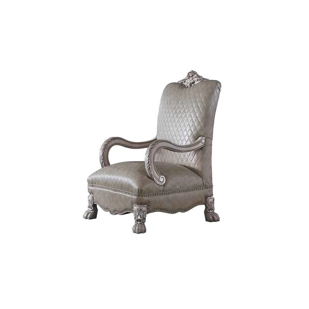 Functional Dresden – Chair With Pillow – Synthetic Leather Vintage Bone White Sustainable