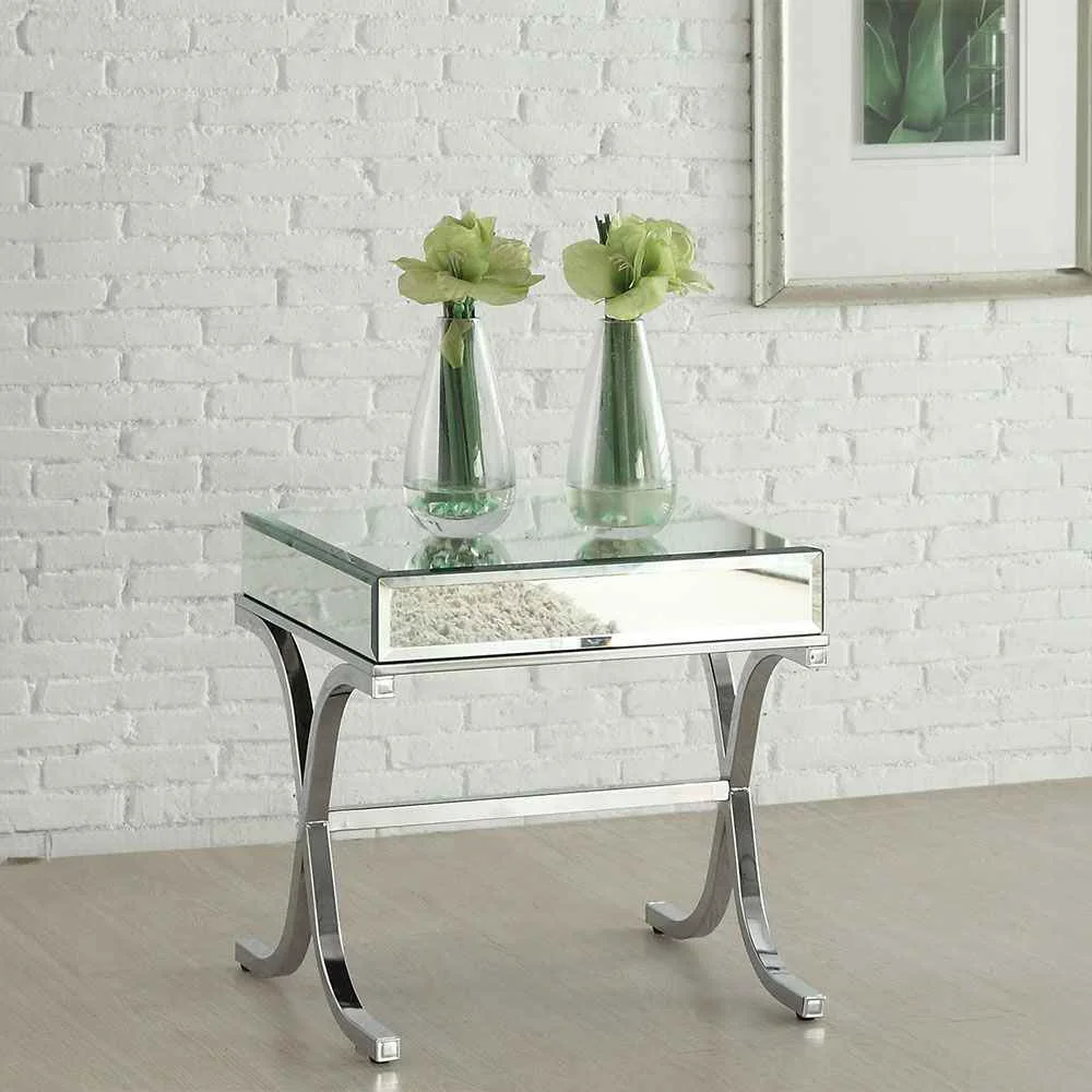 Professional Yuri – End Table – Mirrored Chrome Fine Crafted