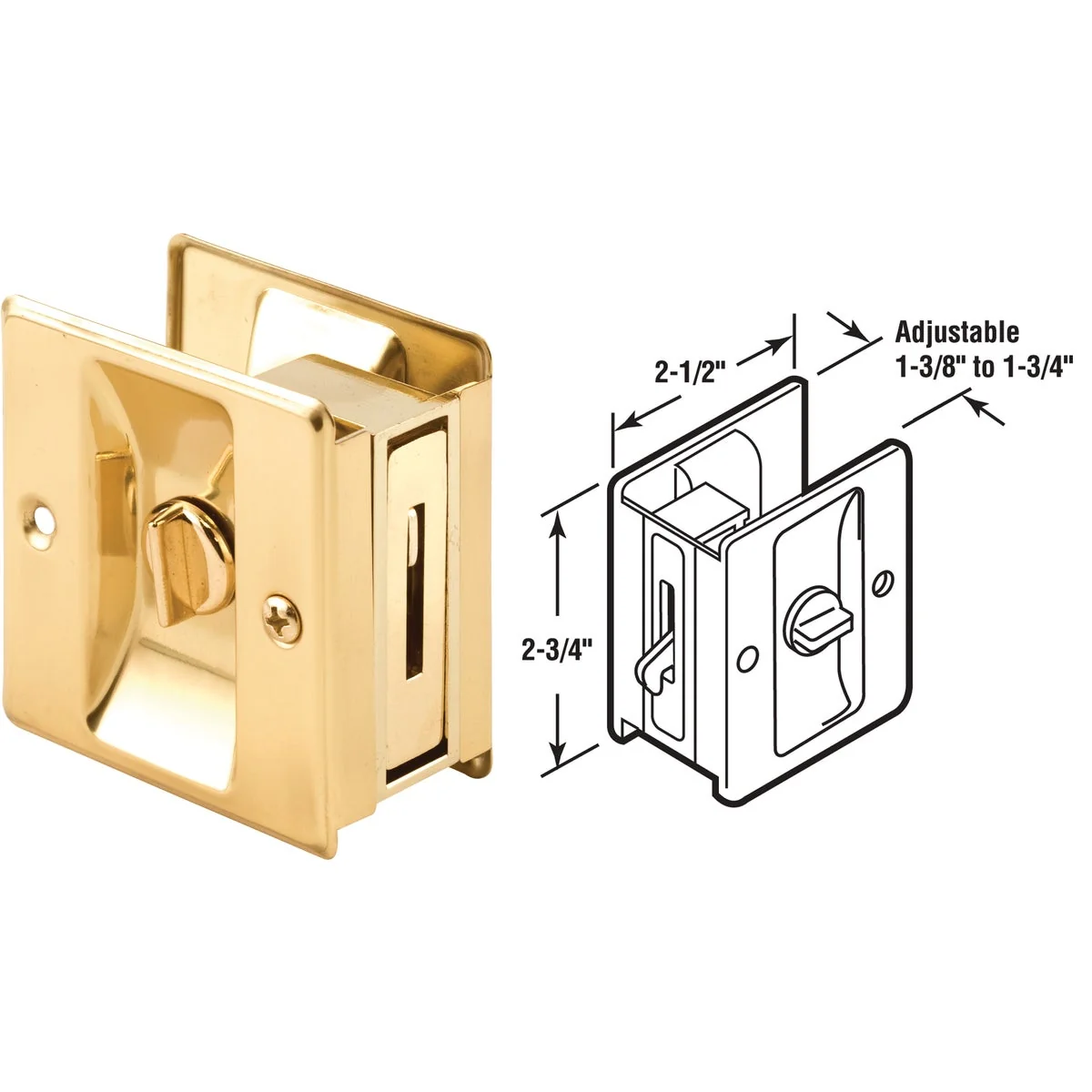 Eco-Friendly Prime-Line Brass Pocket Door Lock Pull Professional