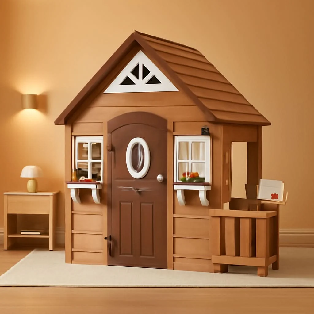 Lightweight Cedar Wood Kids Outdoor Playhouse Kitchen Accessories Relaxed