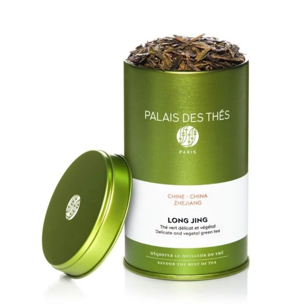 Authentic Palais des Thés – Long Jing – Chinese Green Tea – 3.5oz Loose Leaf Metal Gift Tin Serves 20-25 Cups Elegant