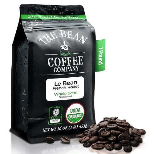 Expertly Made The Bean Organic Coffee Co. Le Bean French Roast 16 Ounce Relaxed