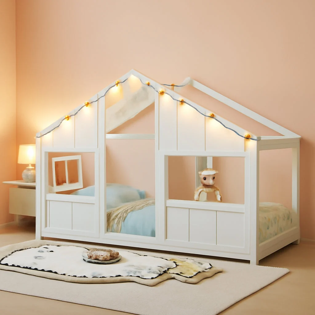 Genuine Montessori Twin House Bed With Ambient Illumination Original Design