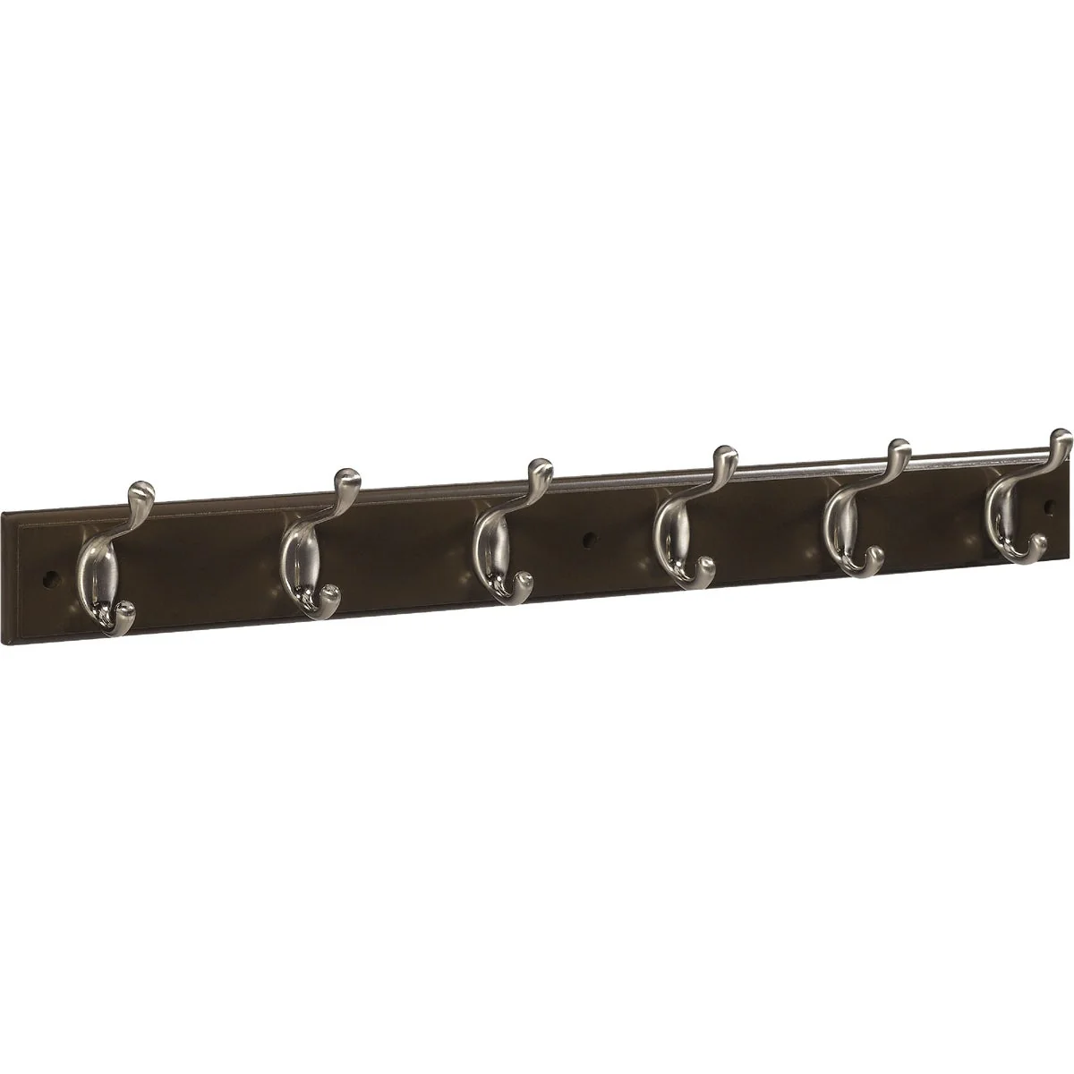 Crafted Stanley 27 In. Satin Nickel Walnut Hook Rail Comfortable