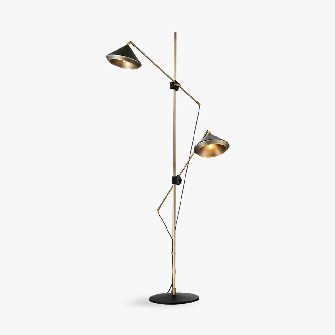 Environmentally Friendly Trumpet Double-Headed Floor Lamp Trendy