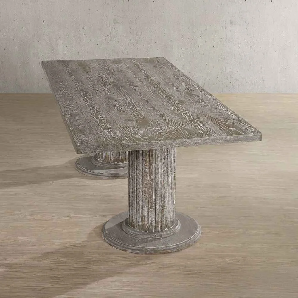 Premium Material Gabrian – 31 Dining Table – Reclaimed Gray Contemporary