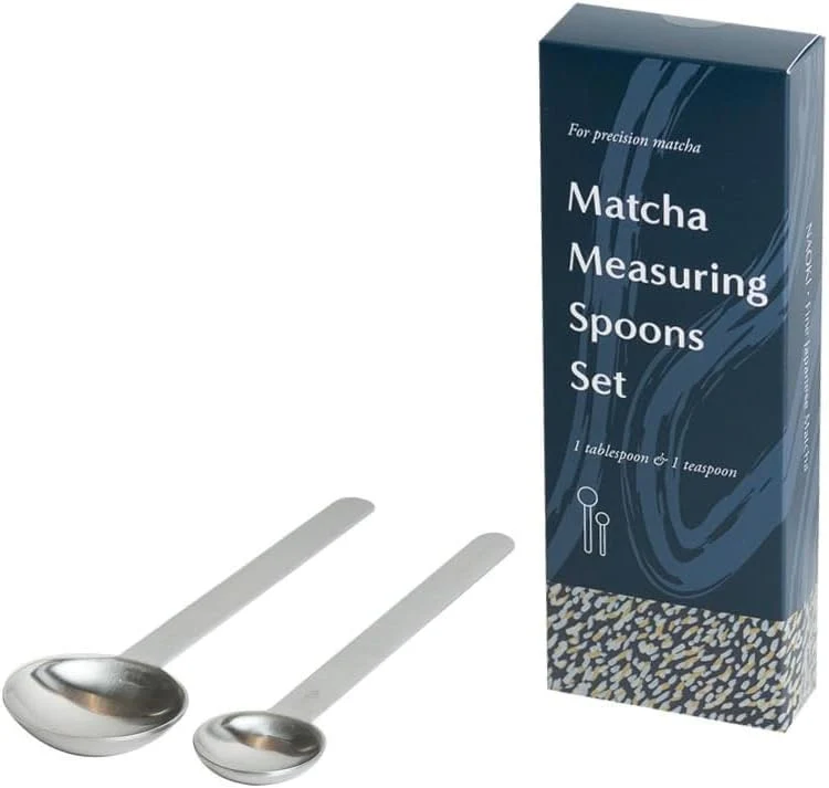 Relaxed Naoki Matcha Stainless Steel Measuring Spoon Scoop Matcha Set – 2g 1 teaspoon and 6g 1 table spoon Serving Of Matcha Powder Powerful