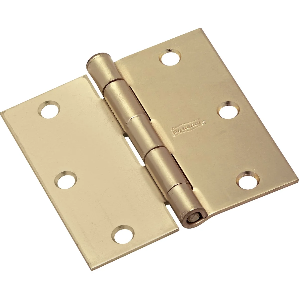 Smart National 3-1 2 In. Square Satin Brass Door Hinge Natural