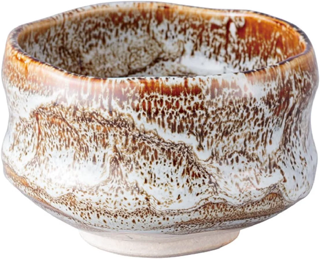 Sustainable Japanese Traditional Handcrafted Matcha Chawan Tea Bowl Cup Ceremony Tableware Pottery Ame Yuu Relaxed