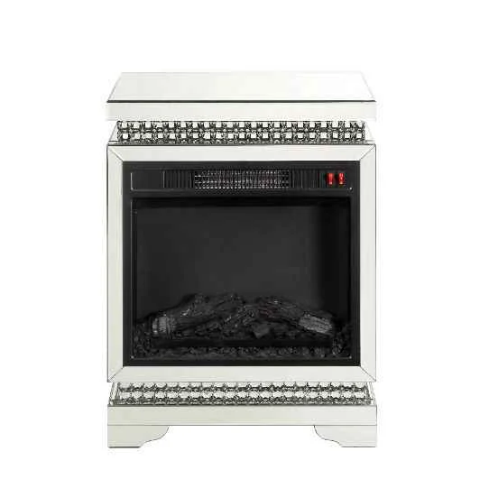 Superior Lotus – Fireplace – Mirrored Faux Ice Cube Crystals Top-Quality