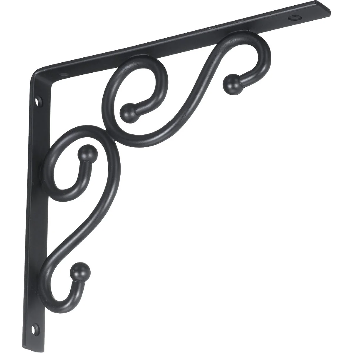Dependable National 773 7 In. D. x 8 In. H. Black Steel Decorative Shelf Bracket Superior