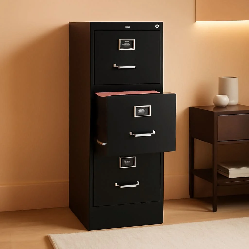 Advanced Hirsh 25 Deep 4 Drawer Vertical File Cabinet Black High-Performance