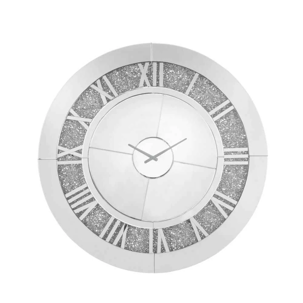 Breathable Noralie – 39 Wall Clock – Mirrored Faux Diamonds Environmentally Friendly