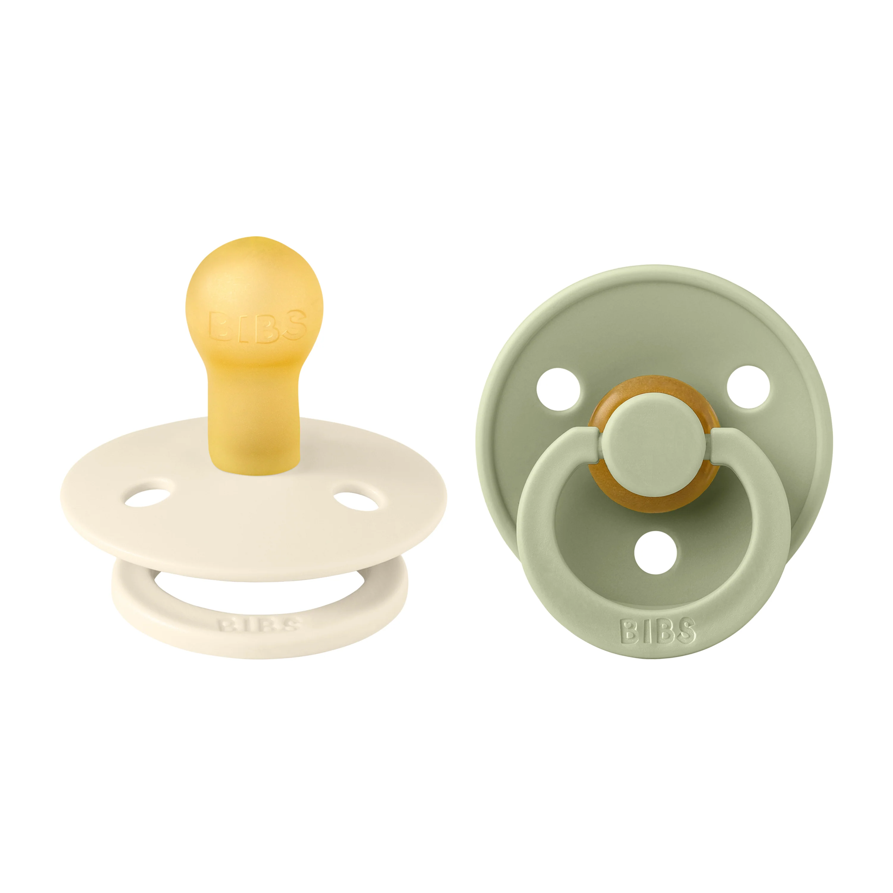 Original BIBS Natural Latex Rubber Pacifier Size 1 0-6 Months Luxury