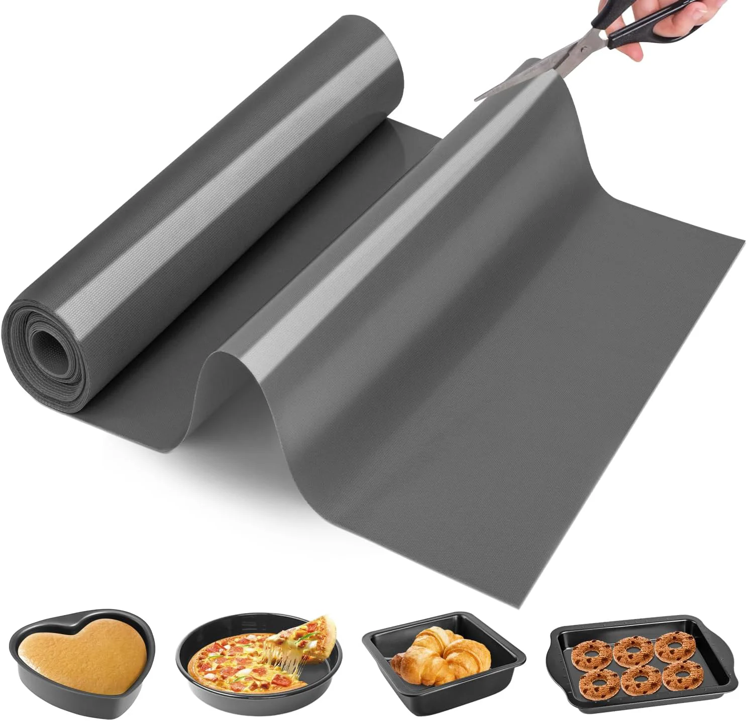 Smart Silicone Baking Mat Roll Non Stick Heat Resistant Silicone Baking Mats Pastry Mat No Slip Reusable ze Dryer Mat Countertop Protector Mat Safe