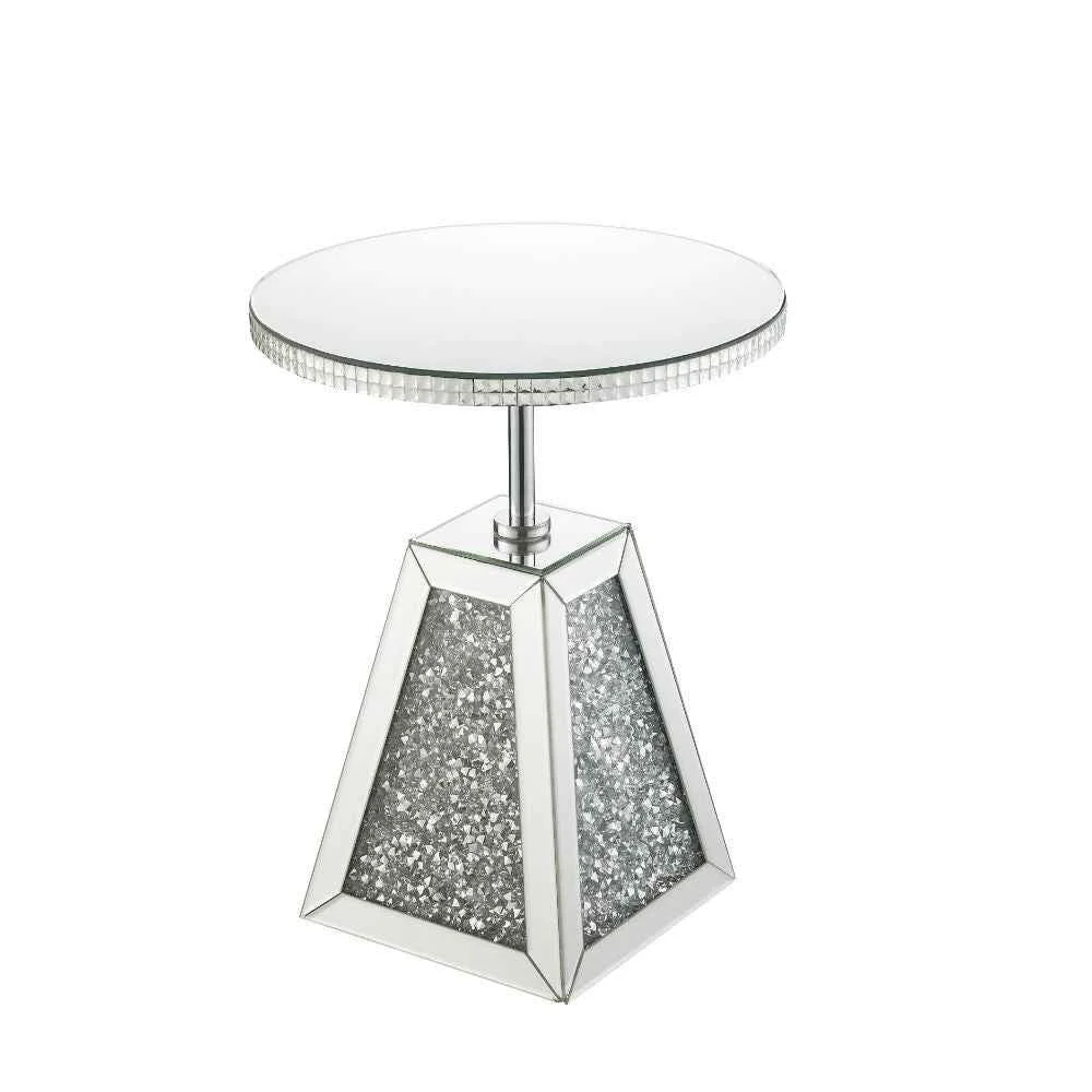 Lightweight Noralie – 20 Accent Table – Mirrored Faux Diamonds Trendy