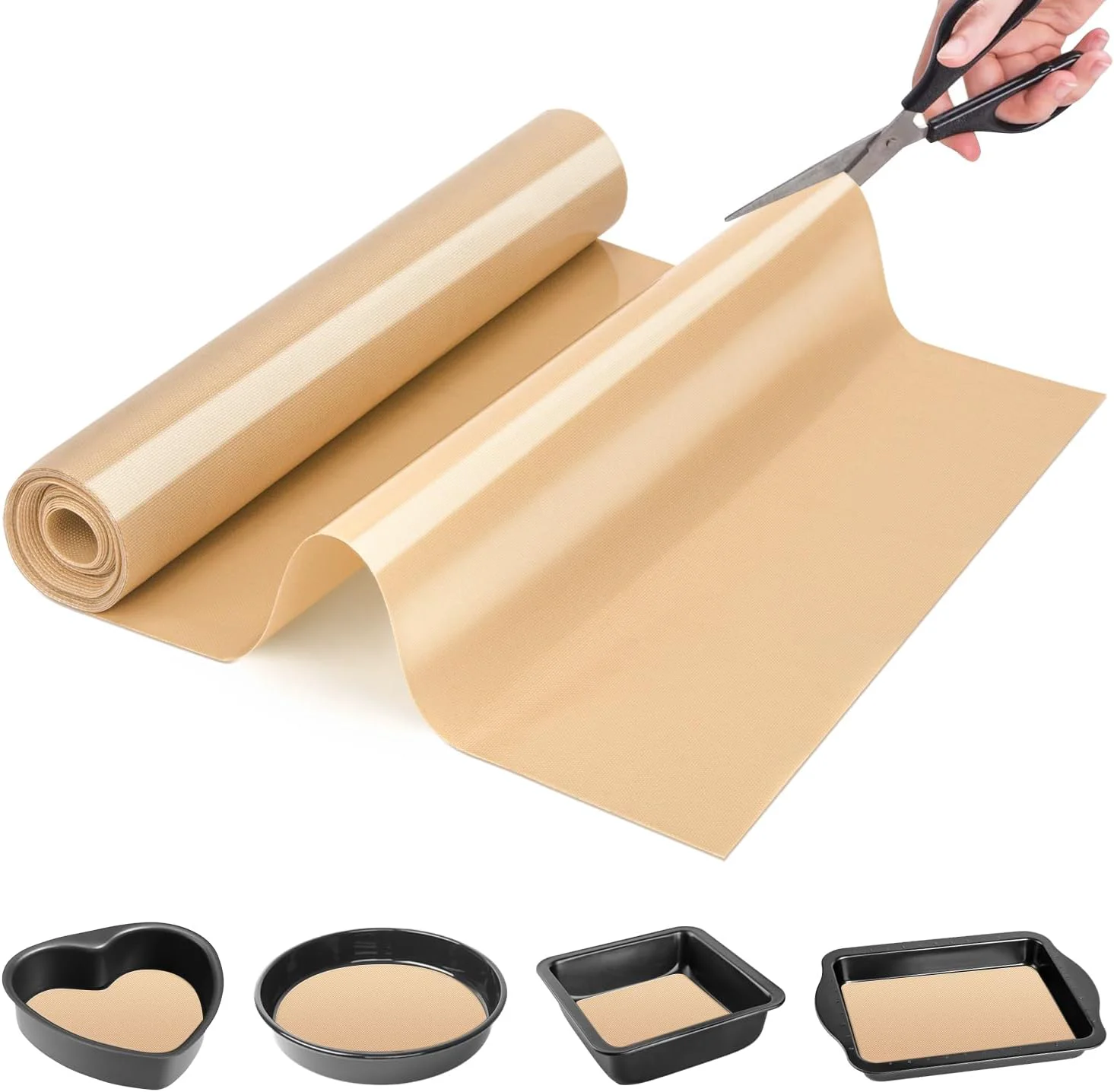 Safe Silicone Baking Mat Roll-Non-slip Silicone Kitchen Counter Mat Countertop Protector Silicone Pastry Mat Non-Stick Reusable Air Fryer Linner Top-Quality