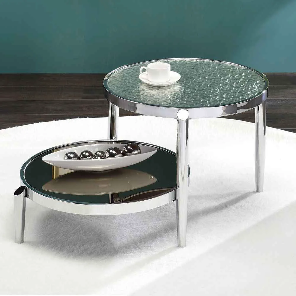 Artisan Abbe – Coffee Table – Glass Chrome Powerful