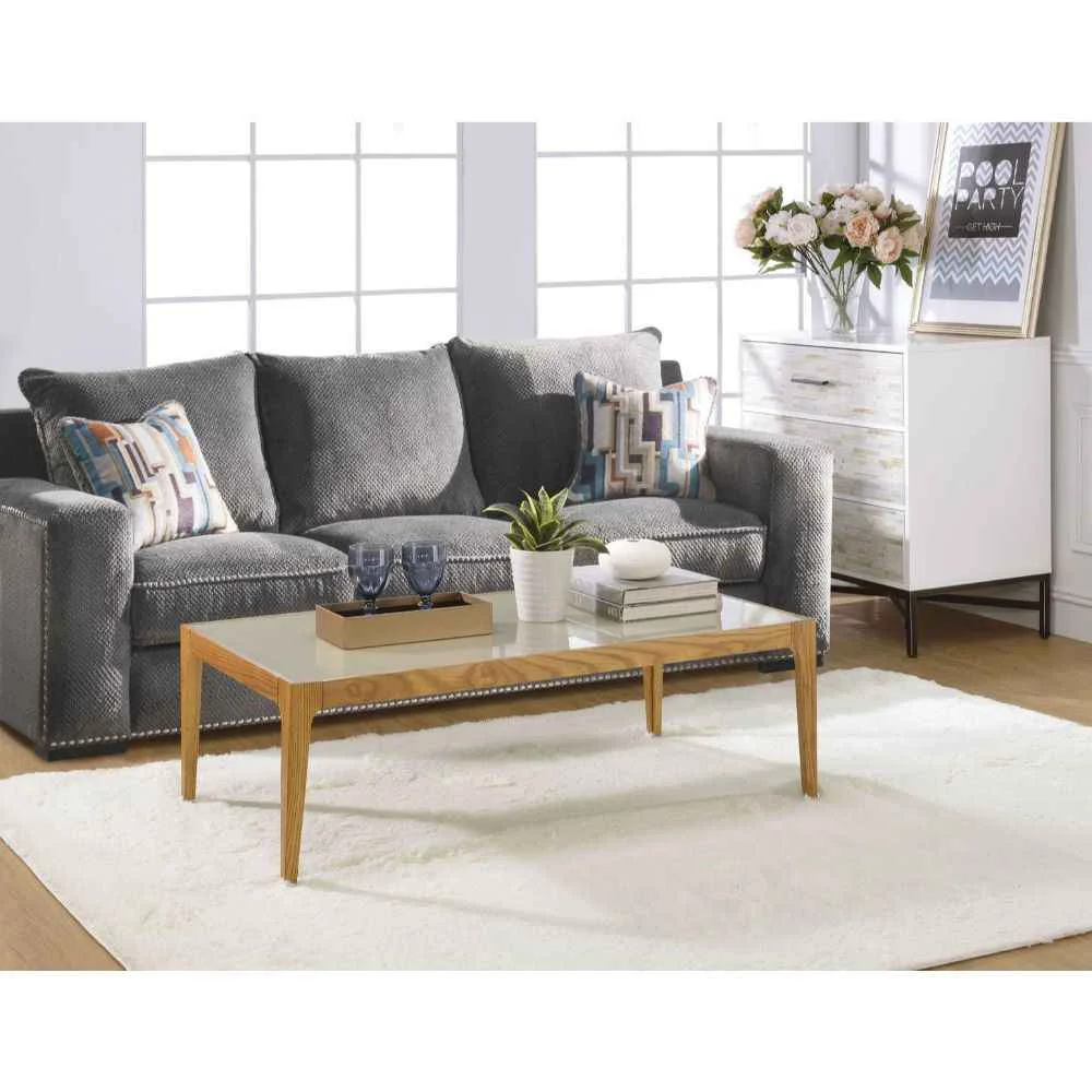 Smooth Gwynn – Coffee Table – Frosted Glass Natural Relaxed