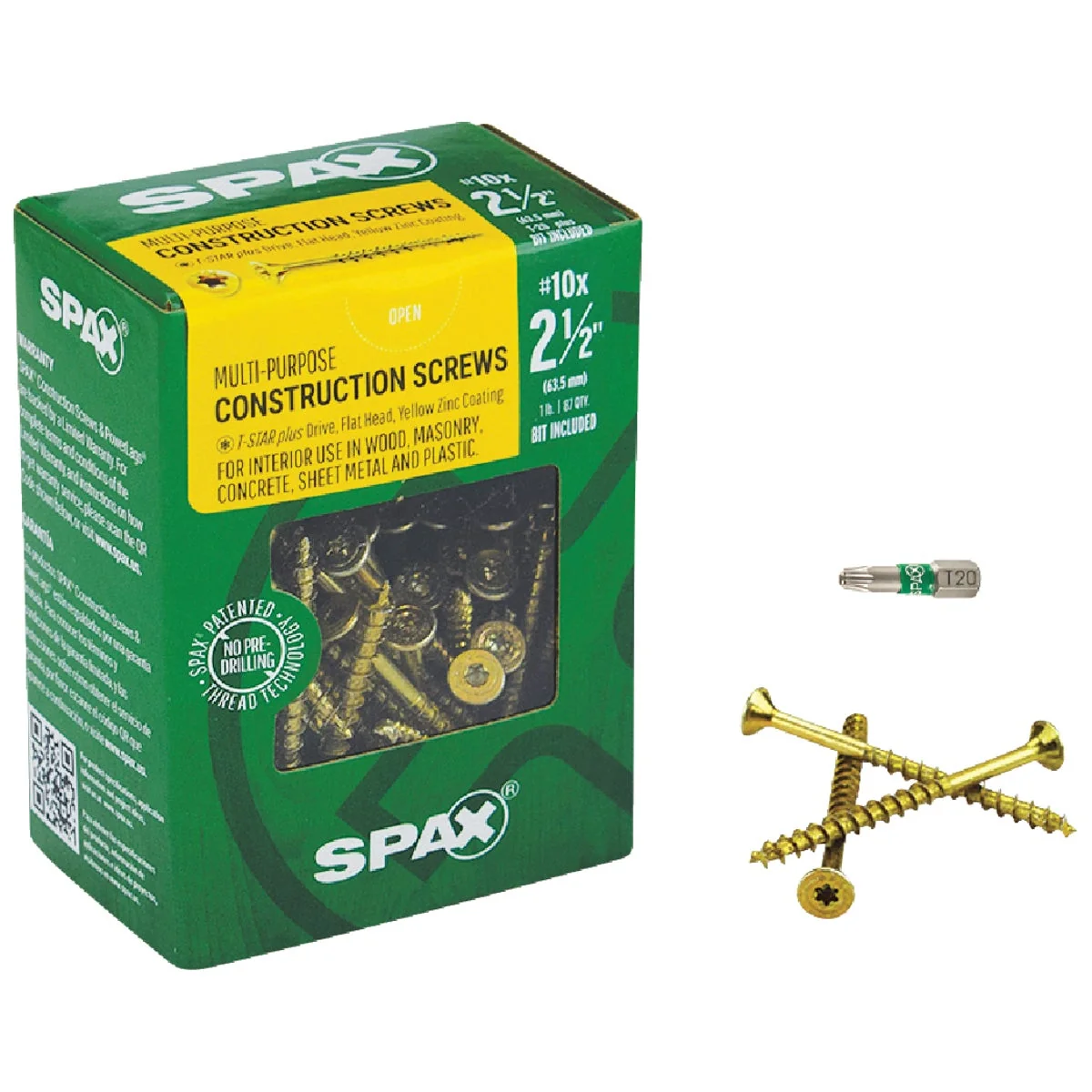 High-Performance Spax 10 x 2-1 2 In. Flat Head Interior Multi-Material Construction Screw 1 Lb. Box Premium