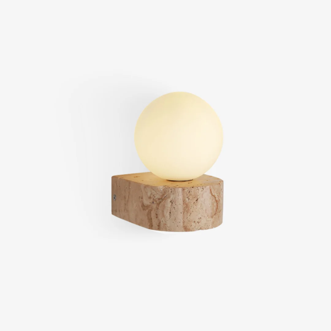 Modern Byers Travertine Wall Lamp Stylish