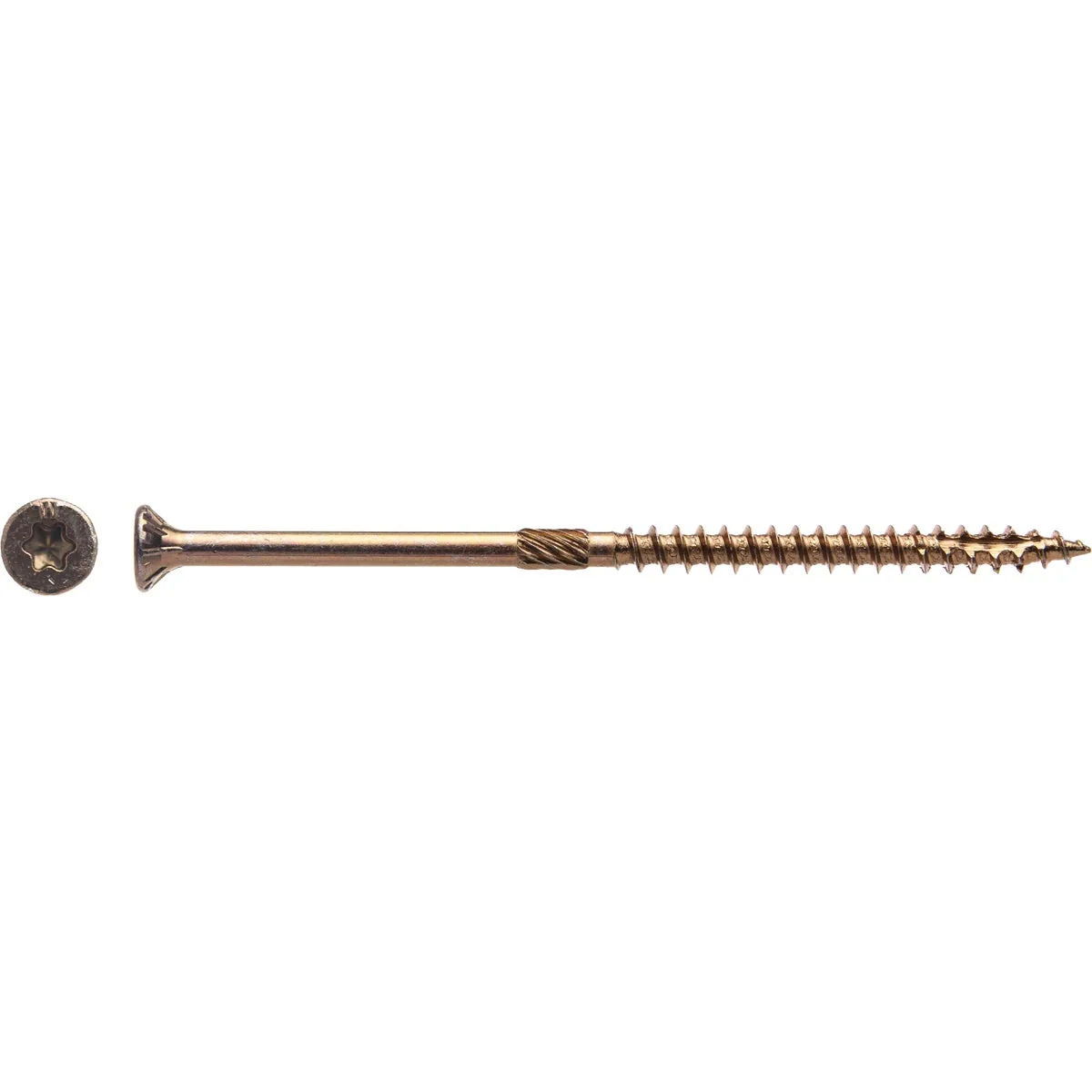Eco-Friendly Big Timber 10 x 4 In. Yellow Zinc Flat Head Wood Screw 240 Ct. 5 Lb. Green