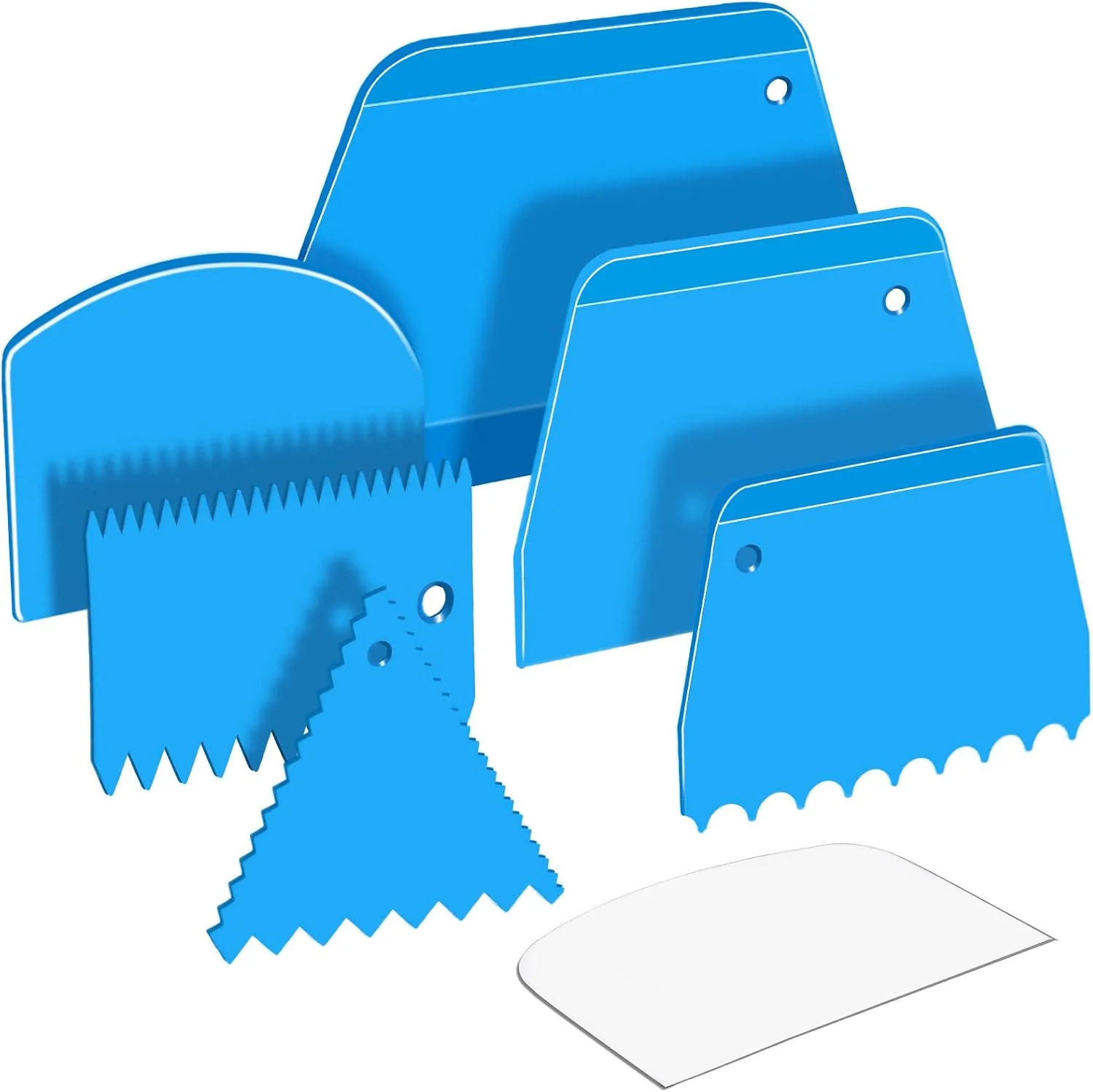 Luxury Teenitor Cake Scraper Cake Smoother 7 Pcs Cake Tools Icing Scraper Cake Scraper Smoother Cake Icing Smoother Tool For Cake Decorating Carefully Designed