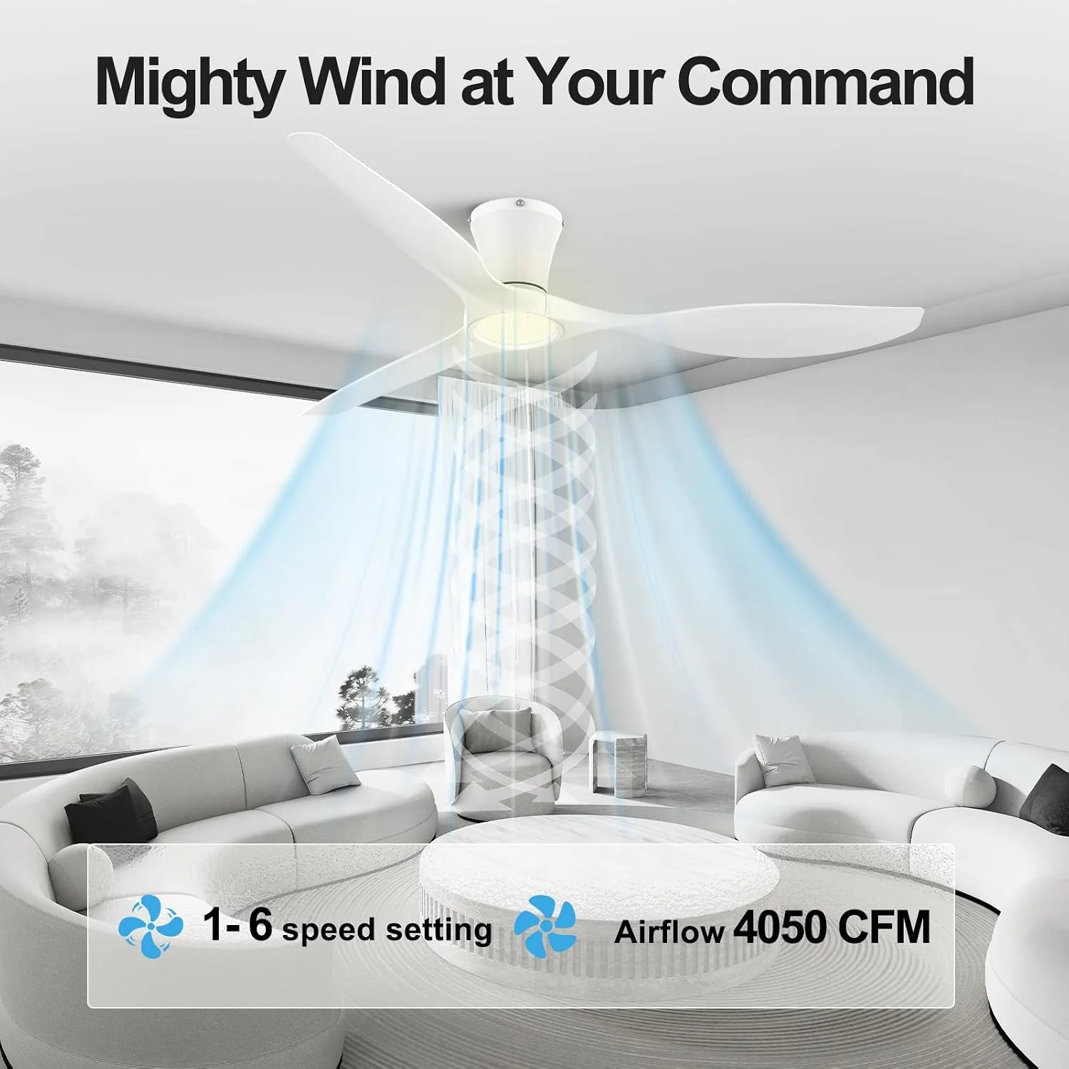 Consistent Integrated Lighting Reversible 52 Inch Ceiling Fan Powerful
