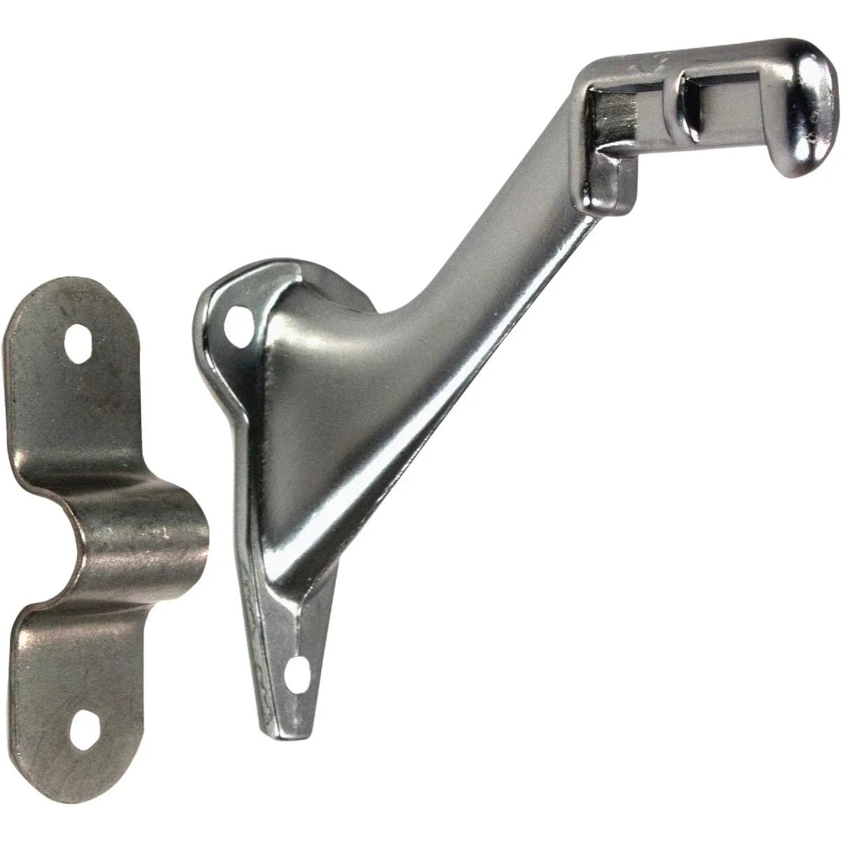 Traditional National 1420 Satin Chrome Handrail Bracket 2 Piece Practical