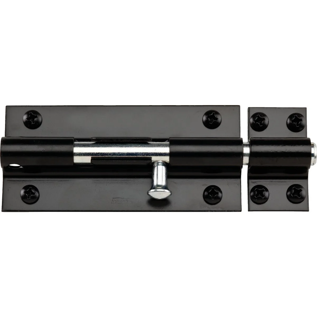 Flexible National 8 In. Black Extra Heavy-Duty Door Barrel Bolt Reliable