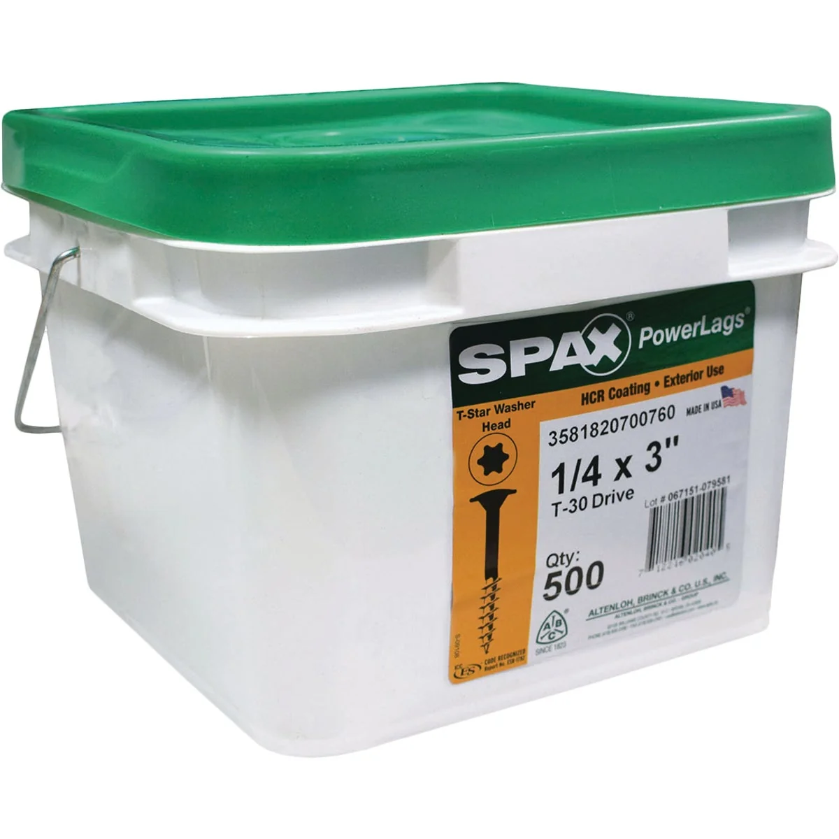 Trusted Spax PowerLags 1 4 In. x 3 In. Washer Head Exterior Structure Screw 500 Ct. High-Grade