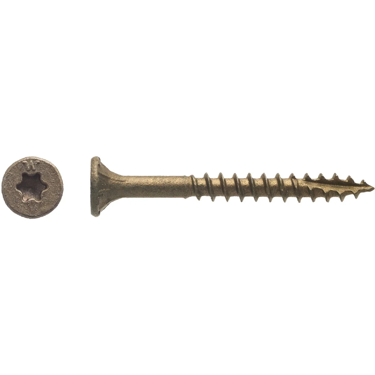 Green Big Timber 8 x 1-1 2 In. Bronze Flat Head Wood Screw 980 Ct. 5 Lb. Artisan