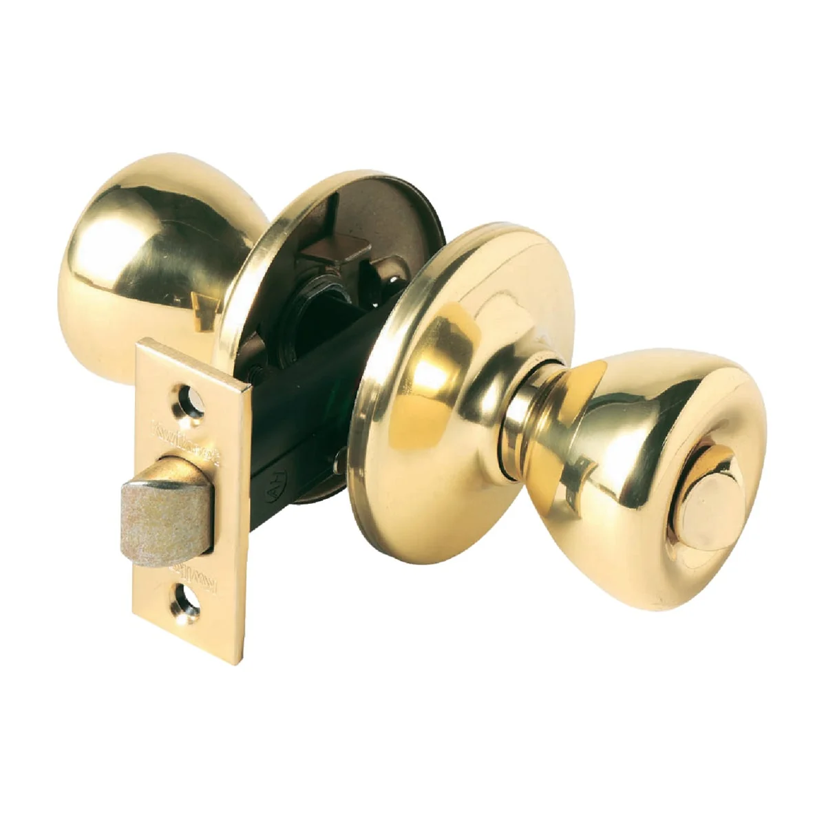 Minimalist Kwikset Tylo Polished Brass Bed Bath Door Knob Long-Lasting