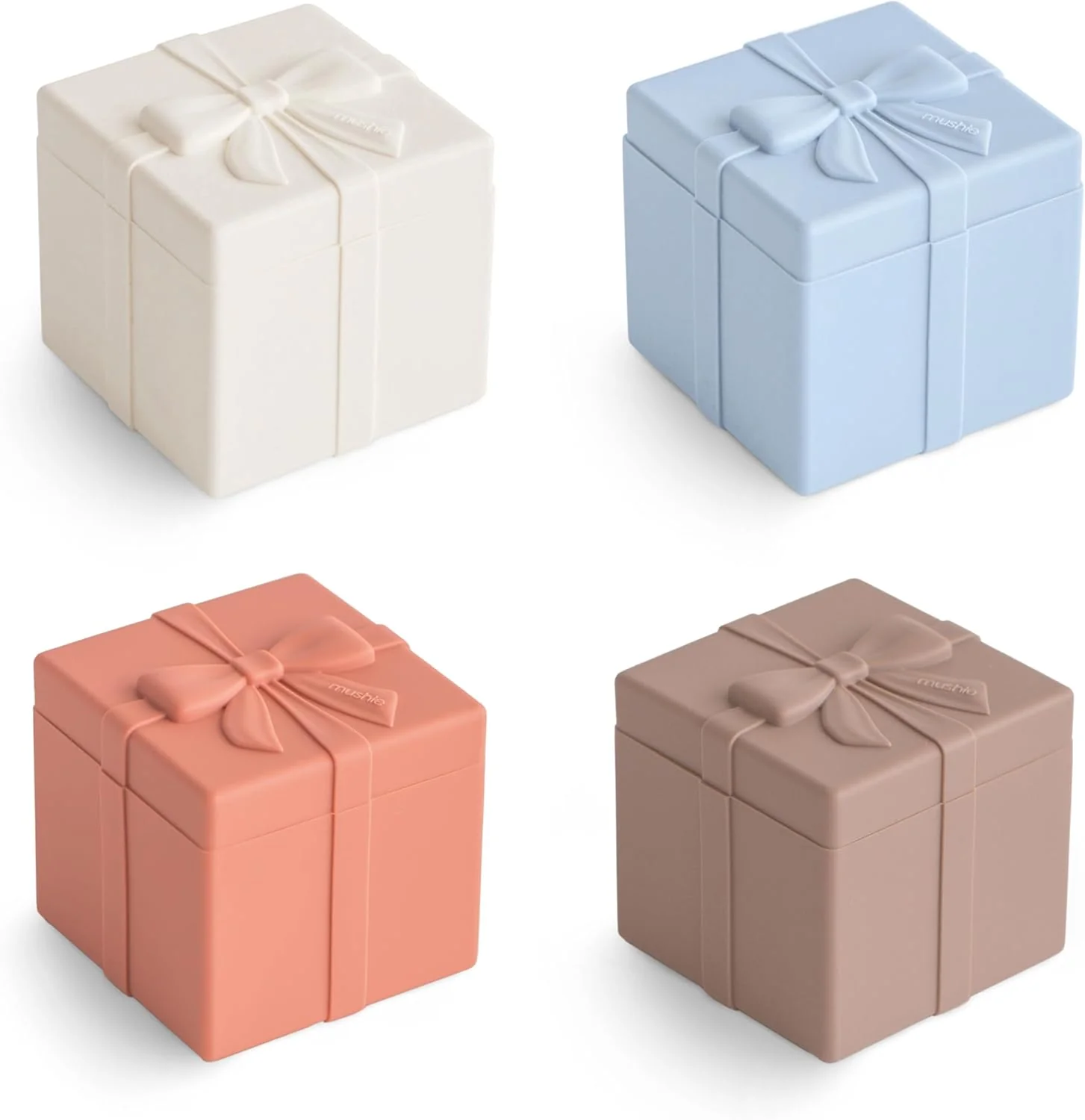 Eco-Friendly mushie Silicone Mix and Match Present Toy 4 Pack Mold Fast