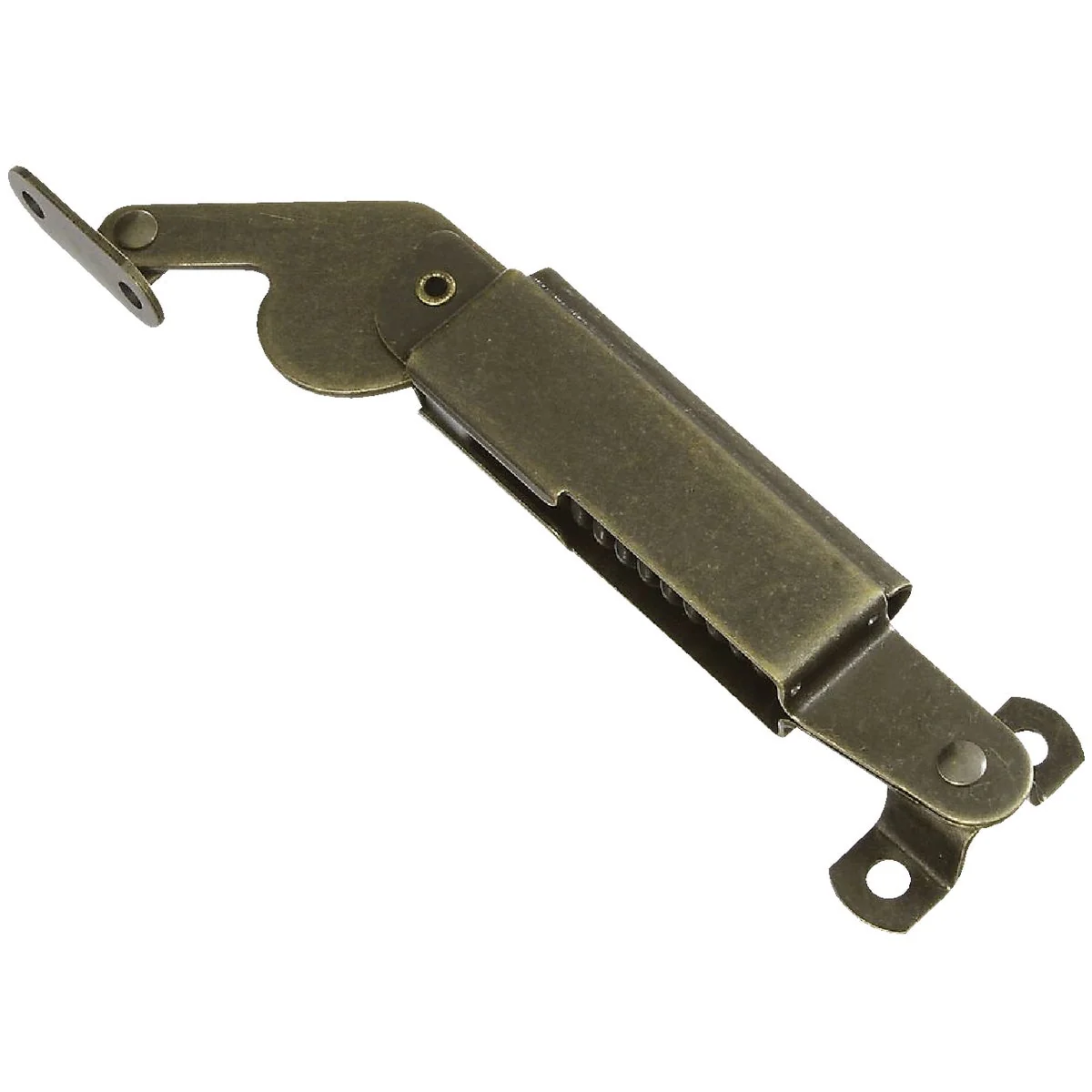Original National Catalog V1893 Antique Brass Right-Handed Spring Lid Support Smooth