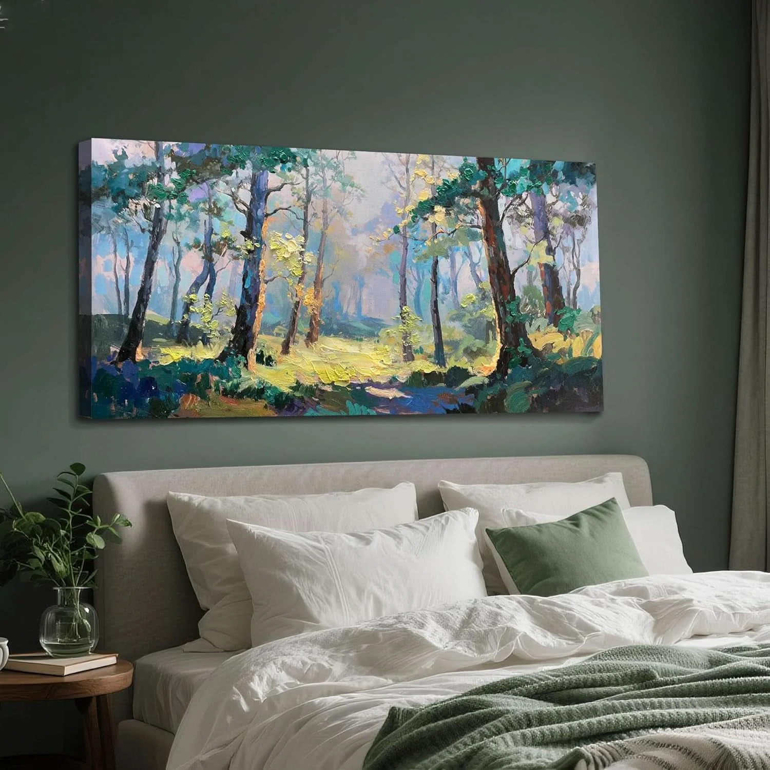 Safe Forest Landscape Wall Art 48×24 Inches Canvas Painting Convenient