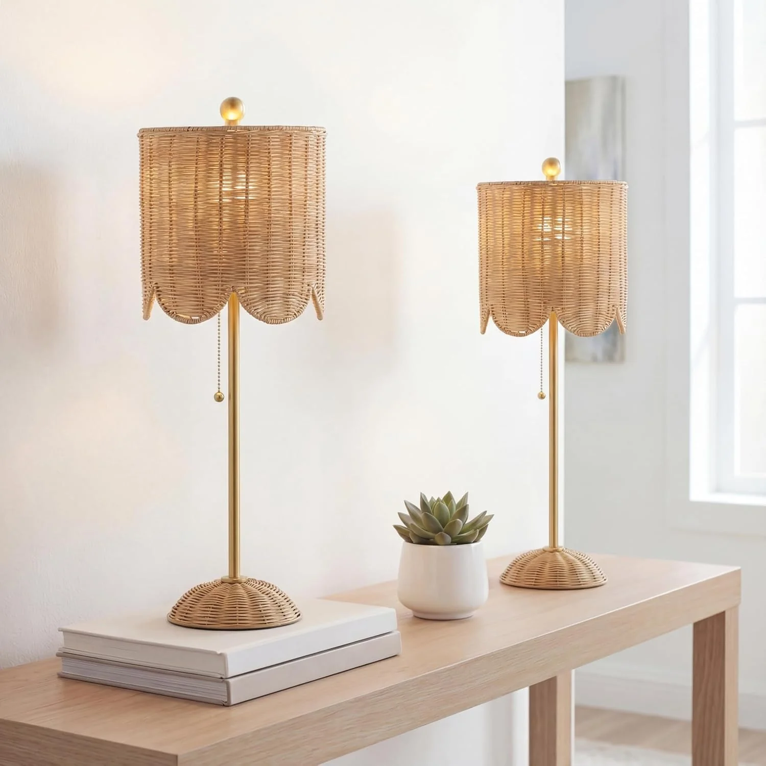 Healthy 27.5 Brass Gold Coastal Table Lamps LED Bulbs Included Classic
