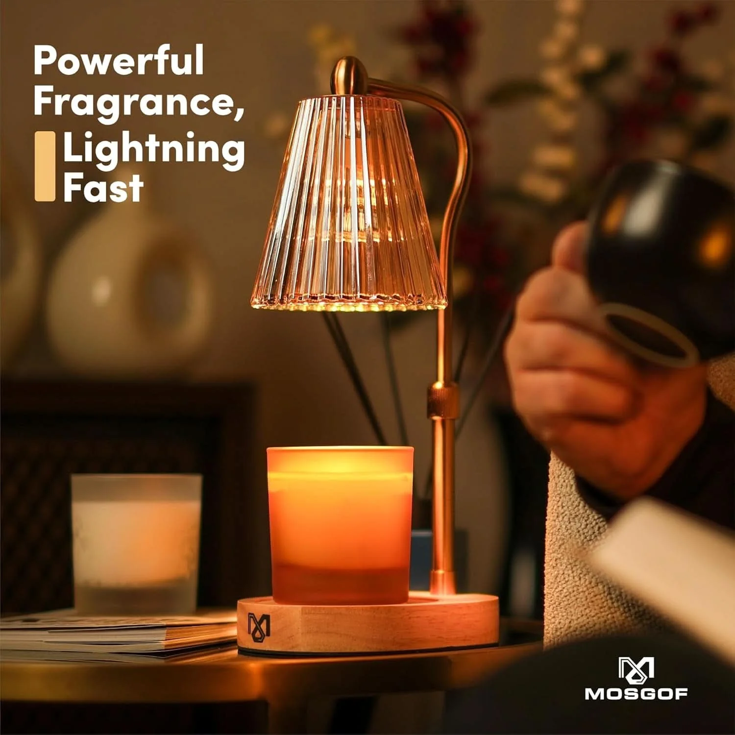 Green Stylish Candle Warmer Lamp With Programmable Timer Responsible