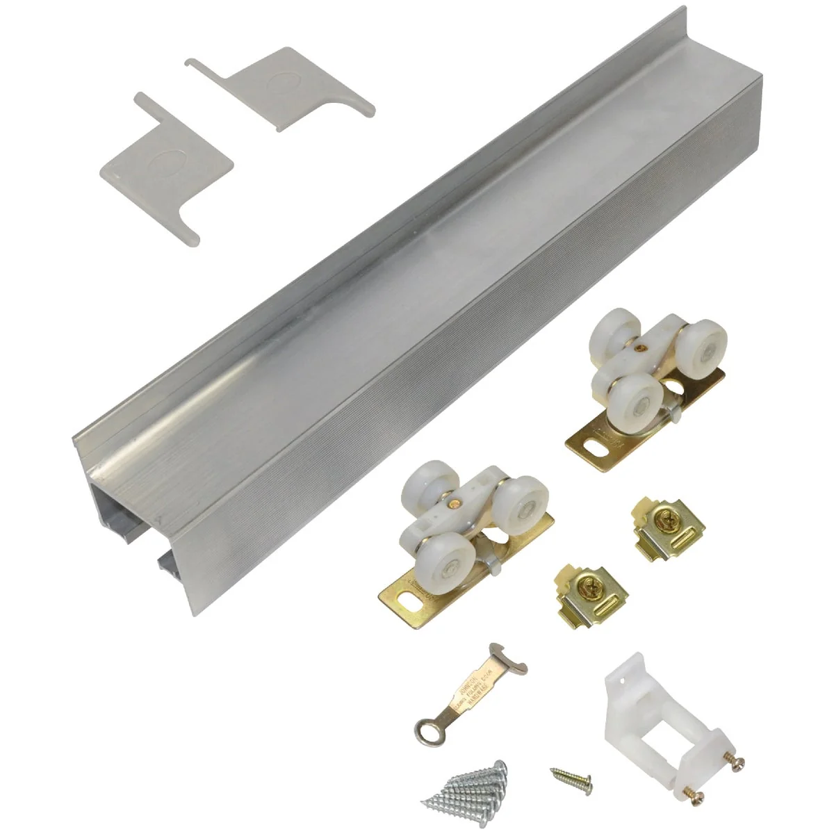 Healthy Johnson Hardware Mill Aluminum Steel Wall Mount Barn Door Hardware Kit Elegant