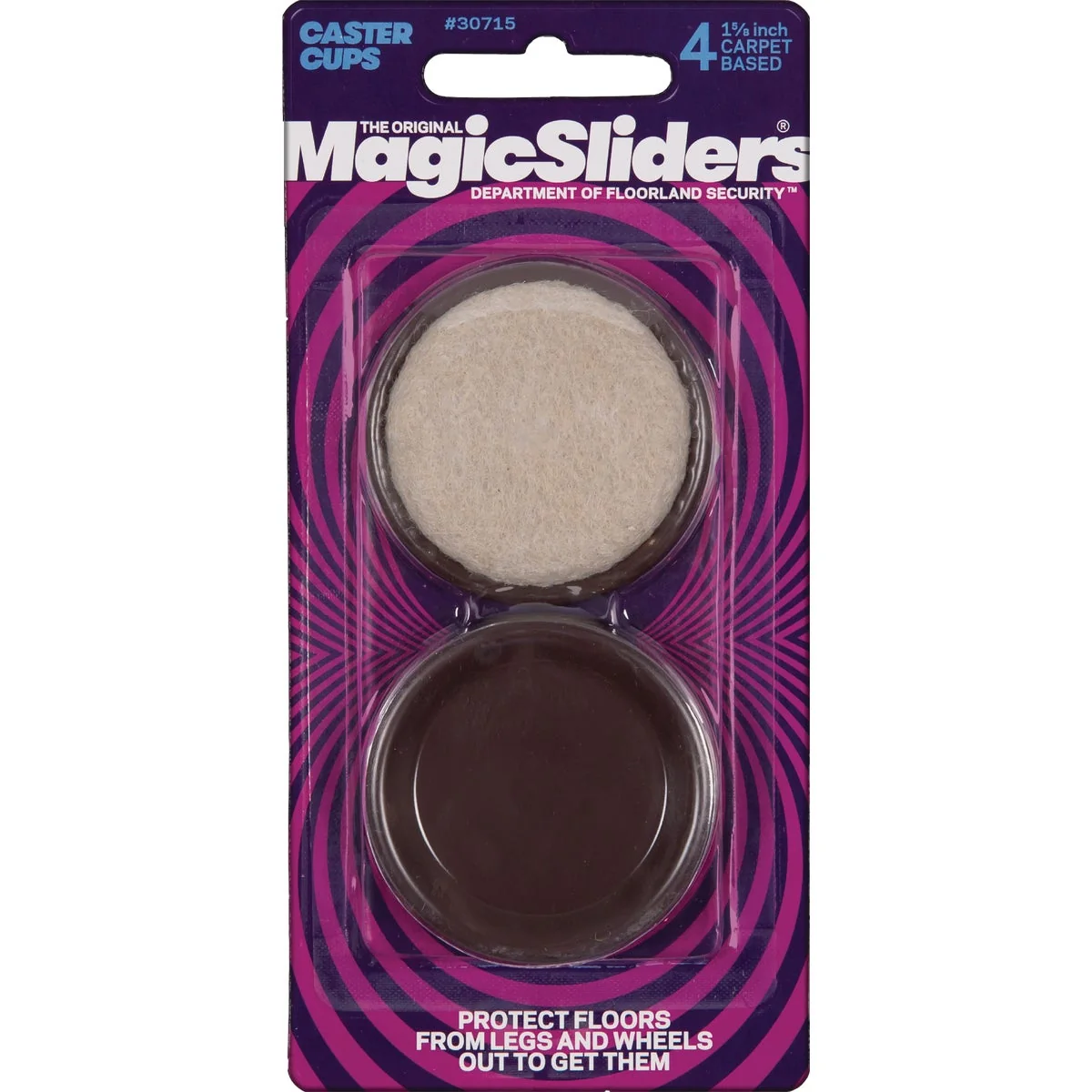 Exclusive Sliders 1-5 8 In. Round Carpet Based Aluminum Furniture Leg Cup 4-Pack Quality