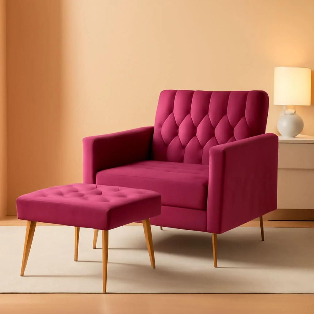 Verified Accent Chair Recliner With Adjustable Armrests Fuchsia Smooth