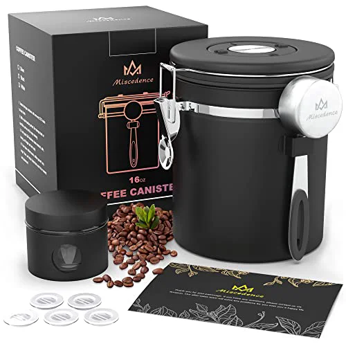 Innovative Coffee canister set for ground coffee with Date Tracker Relaxed