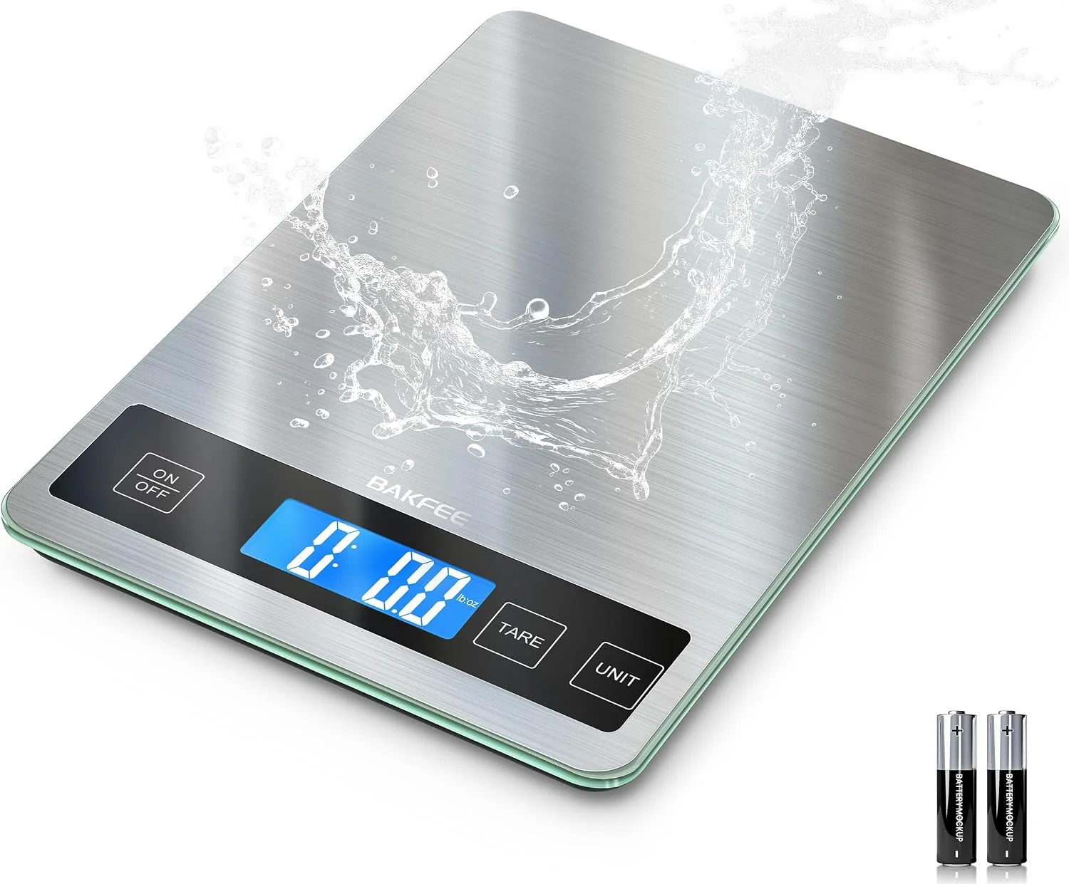 Specialty Food Scale 33lb Kitchen Scale with 1g Precision for Cooking Black Premium Stainless Steel amp Tempered Glass Splash-Resistant Sturdy Surface 5 Units Tare Baking amp Meal Prep Fine Crafted