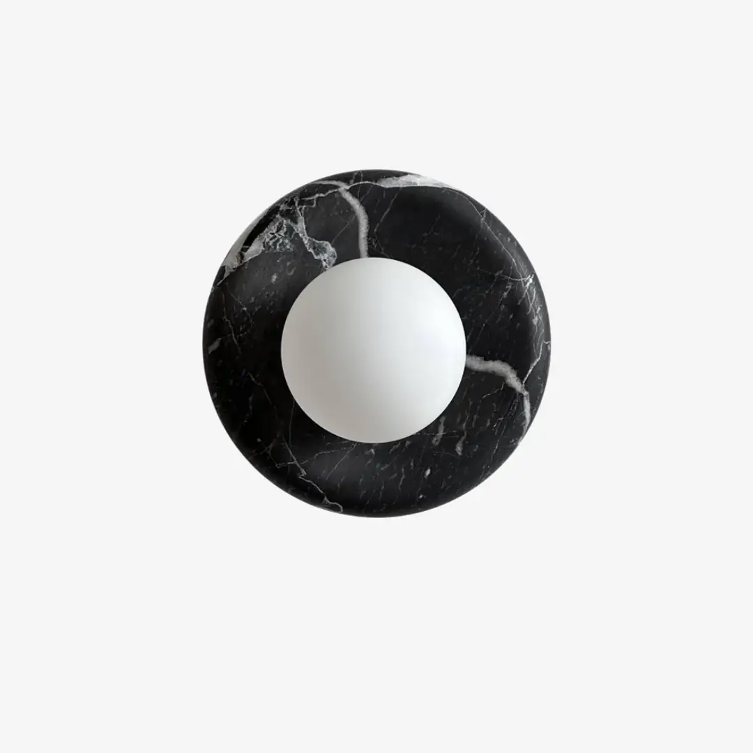 Traditional Modern Round Marble LED Wall Lamp Minimalist