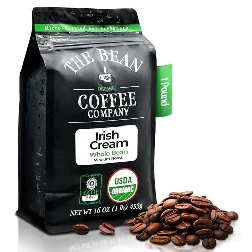 Classic The Bean Organic Coffee Co. Irish Cream 16 Ounce Traditional
