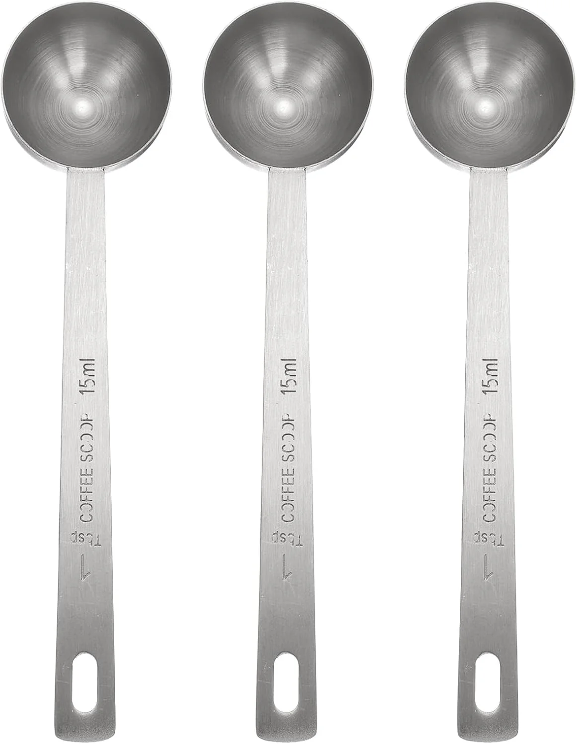 Detailed Harfington 3pcs Coffee Scoop Spoon 1tbsp 3tsp 15ml 304 Stainless Steel Long Handle Teaspoon Tablespoon Measuring Spoons Scoops for Tea Sugar Durable