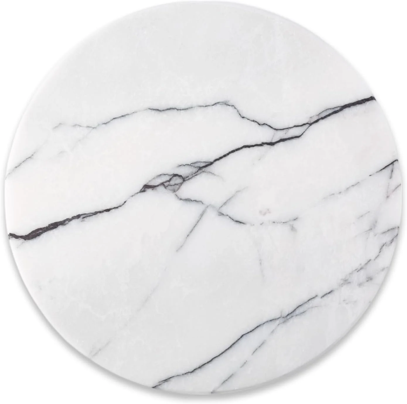 Flexible Koville Marble Cutting Board for Kitchen Countertop 11 Round Marble Cheese Board Serving Tray for Baking Charcuterie Pastry Trivet Stylish