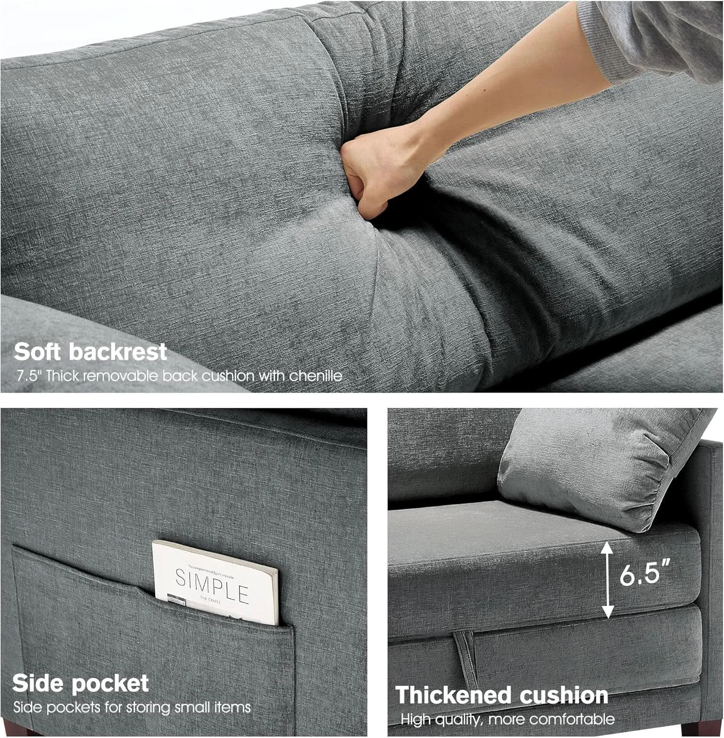 Fashionable Convertible Loveseat Sleeper Sofa Bed for Small Spaces Refined