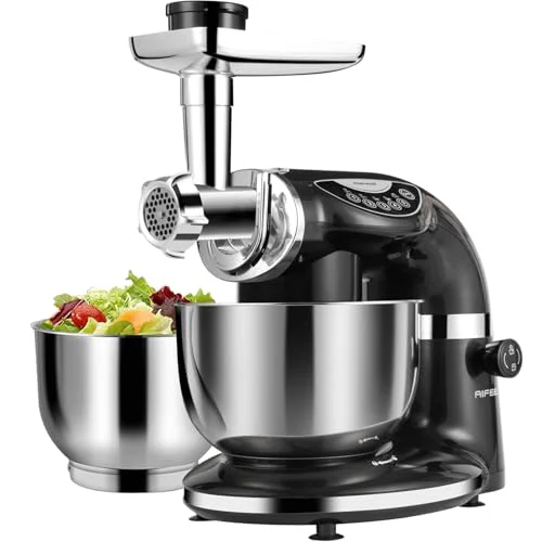 Official Stand Mixer 8.5QT 6QT Two Stainless Steel Bowls Electric Food Mixer Black Green