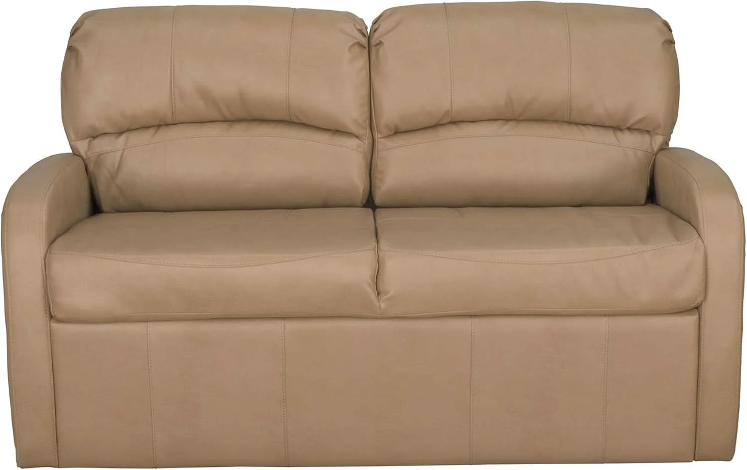 Dependable 65 Inch Jack Knife RV Sleeper Sofa Toffee Leather PUPro Plus Specialty